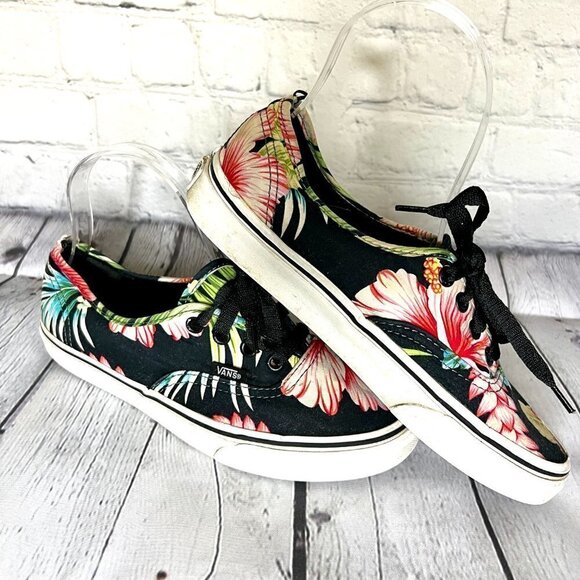 VANS Women's Tropical Hawaiian Print Black Pink Canvas Shoes Sneakers Size 6.5 - Picture 5 of 7